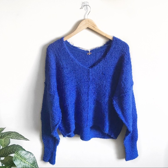 Free People Sweaters - Free People Icing Blue Dolman V-Neck Sweater